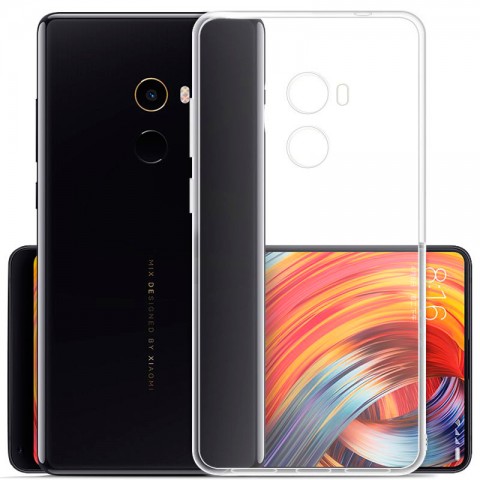 Чехол-накладка силиконовый для Xiaomi Mi Mix2, прозрачный-1