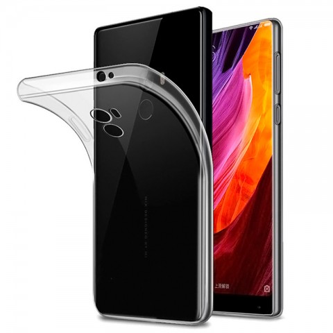 Чехол-накладка силиконовый для Xiaomi Mi Mix2, прозрачный-2