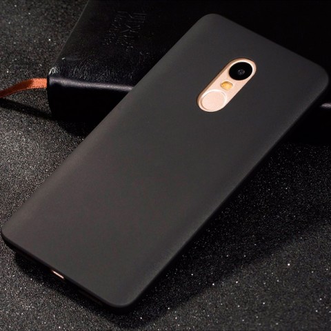 Чехол-накладка TPU-матовый для Xiaomi Redmi Note 4, чёрный-3