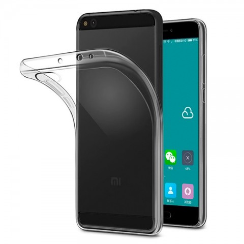 Чехол-накладка силиконовый для Xiaomi Mi 5C, прозрачный