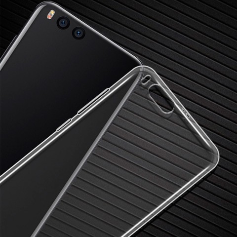 Чехол-накладка силиконовый для Xiaomi Mi Note 3, прозрачный-1