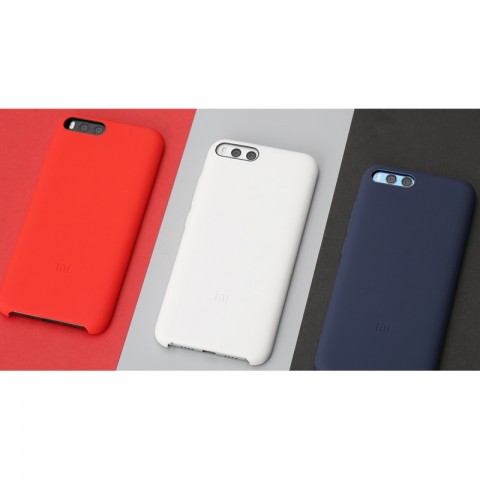 Чехол силиконовый оригинальный для Xiaomi Mi6, красный-2