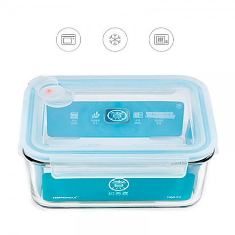 Контейнер пищевой стеклянный Xiaomi Anti-Drop Glass Crisper 715мл