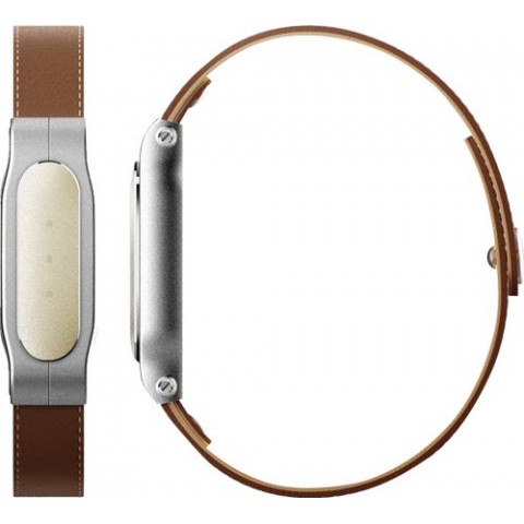 Ремешок кожаный для Xiaomi Mi Band 1/1S, коричневый-2