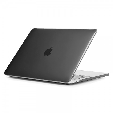 Чехол-накладка пластик глянцевый для MacBook Pro 13" прозрачно-серый