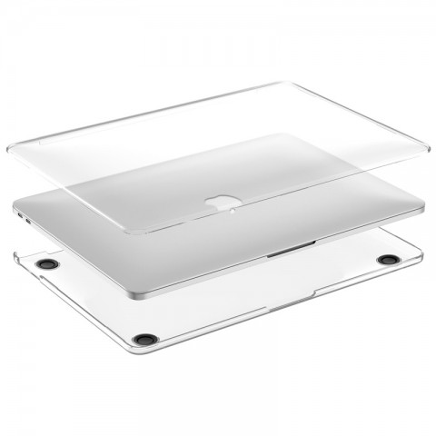 Чехол-накладка пластик глянцевый для MacBook Pro 13" прозрачный-1