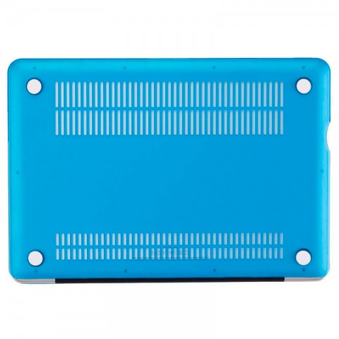 Чехол-накладка пластик глянцевый для MacBook Air 13" прозрачно-голубой-1