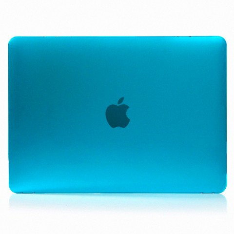 Чехол-накладка пластик матовый для MacBook 12" прозрачно-голубой-1