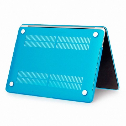 Чехол-накладка пластик матовый для MacBook 12" прозрачно-голубой-2