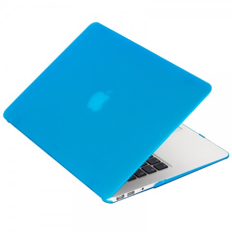 Чехол-накладка пластик матовый для MacBook Air 13" прозрачно-голубой