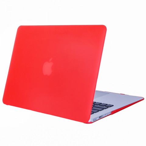 Чехол-накладка пластик матовый для MacBook Air 13" прозрачно-красный