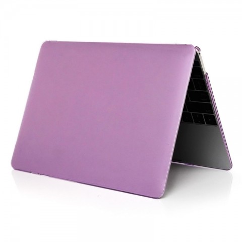 Чехол-накладка металлик пластиковый для MacBook 12" фиолетовый-1