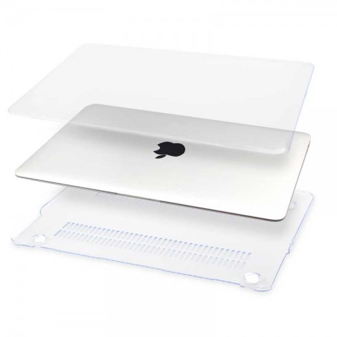Чехол-накладка пластик глянцевый для MacBook 12" прозрачный-3