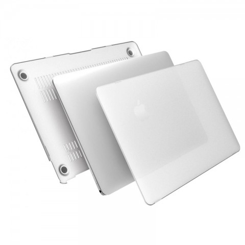 Чехол-накладка пластик матовый для MacBook 12" прозрачный