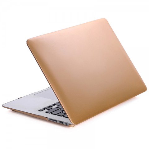 Чехол-накладка металлик пластиковый для MacBook Air 13" золотистый-1