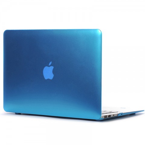 Чехол-накладка пластик глянцевый для MacBook Air 13" прозрачно-голубой
