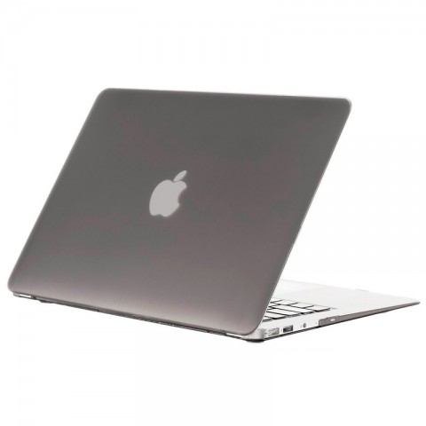 Чехол-накладка пластик глянцевый для MacBook Air 13" прозрачно-серый