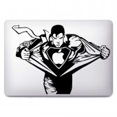 Наклейка на MacBook, iPad "Супермен", ч/б Наклейка на MacBook, iPad "Супермен", ч/б