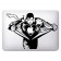Наклейка на MacBook, iPad "Супермен", ч/б