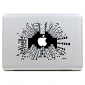 Наклейка на MacBook, iPad "Город", ч/б Наклейка на MacBook, iPad "Город", ч/б