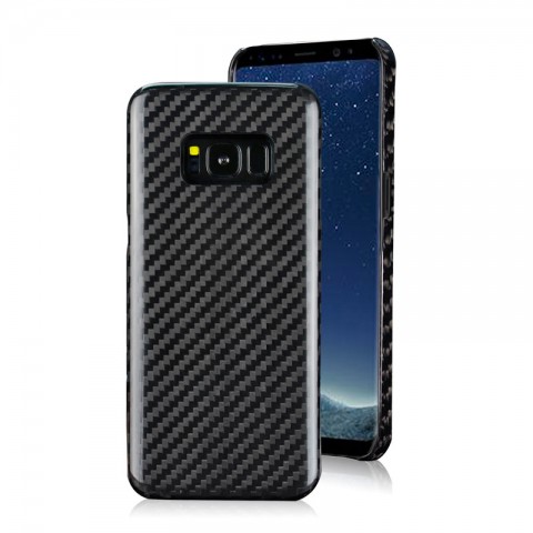 Карбоновый чехол для Samsung Galaxy S8, черный, глянцевый-2