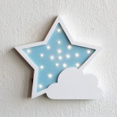 Детский ночник Blue Star Звезда с облаком, голубая Детский ночник Blue Star Звезда с облаком, голубая