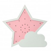 Детский ночник Pink Star Звезда с облаком, розовая Детский ночник Pink Star Звезда с облаком, розовая