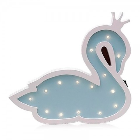 Детский ночник Blue Swan Лебедь, голубой