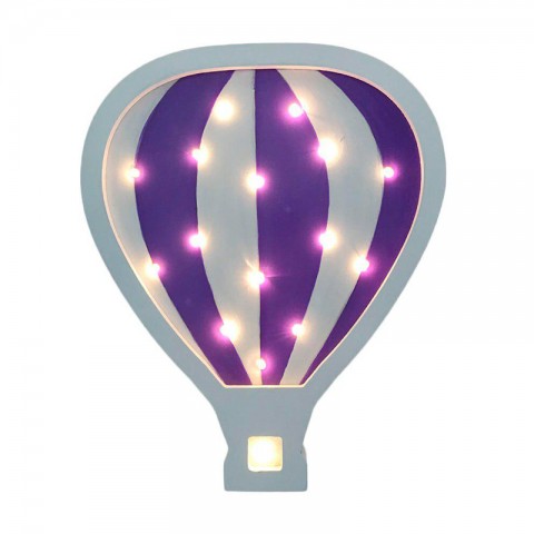 Детский ночник Purple Hot Air Balloon Воздушный шар, фиолетовый
