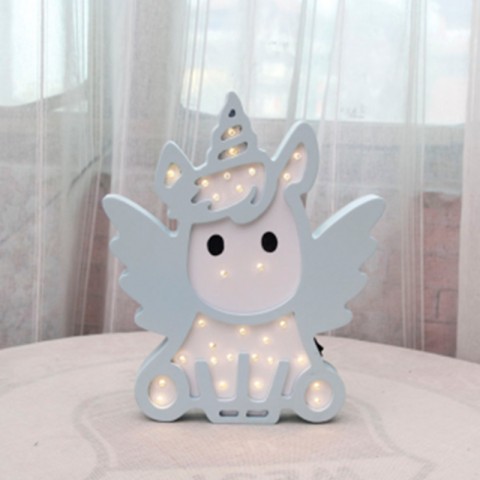 Детский ночник Blue Angle Единорог, голубой-2