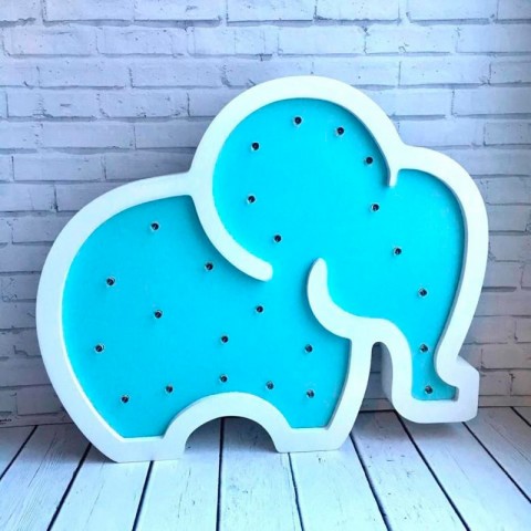 Детский ночник Blue elephant Слон, голубой