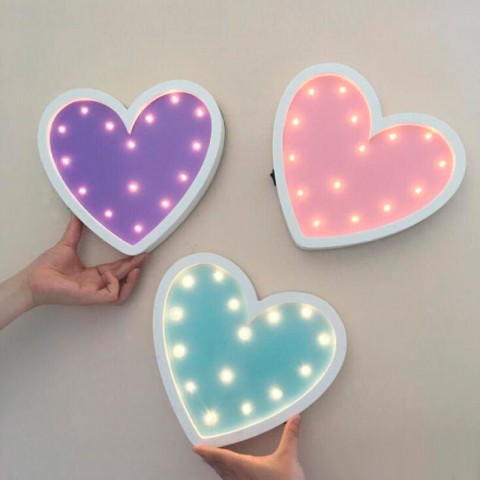 Детский ночник Blue Love Сердечко, голубое-1