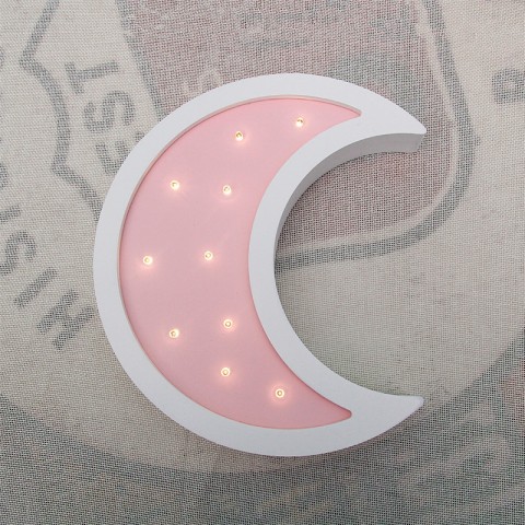 Детский ночник Pink Moon Луна, розовая-3