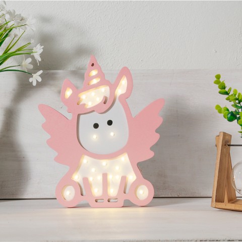 Детский ночник Pink Angle Единорог, розовый