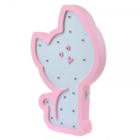 Детский ночник Pink Cat Кот, розовый-1