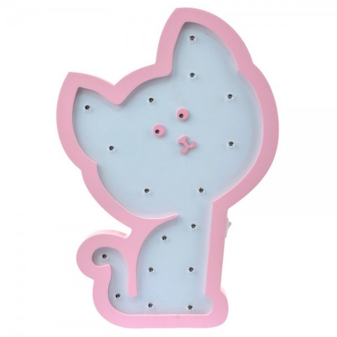 Детский ночник Pink Cat Кот, розовый