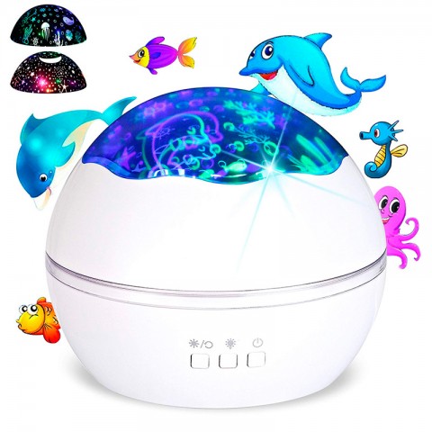 Лампа-ночник звездного неба+океана-4