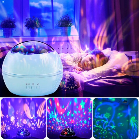 Лампа-ночник звездного неба+океана-2