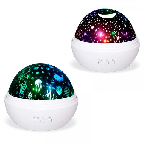 Лампа-ночник звездного неба+океана-8