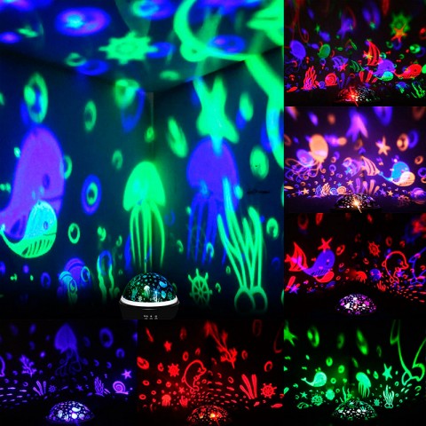 Лампа-ночник звездного неба+океана-7