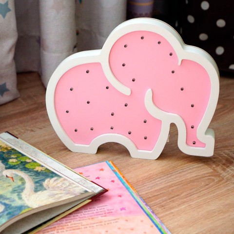 Детский ночник Pink elephant Слон, розовый-3