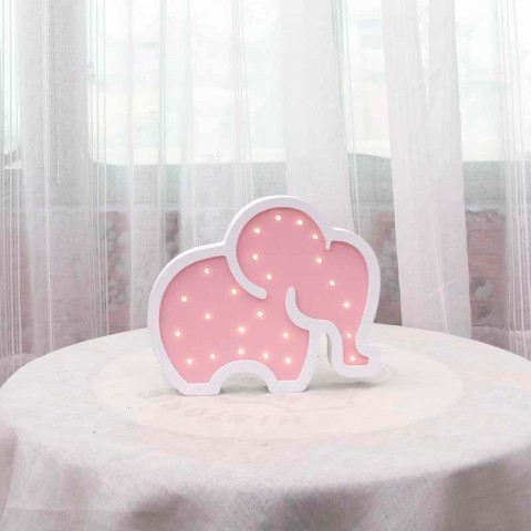 Детский ночник Pink elephant Слон, розовый-1