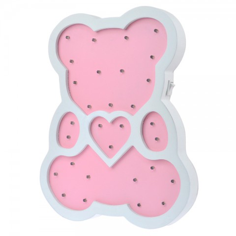 Детский ночник Pink Bear Мишка, розовый-1