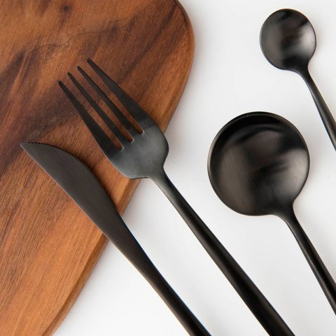 Набор столовых приборов Xiaomi Maison Maxx Stainless Steel Set, черный-1
