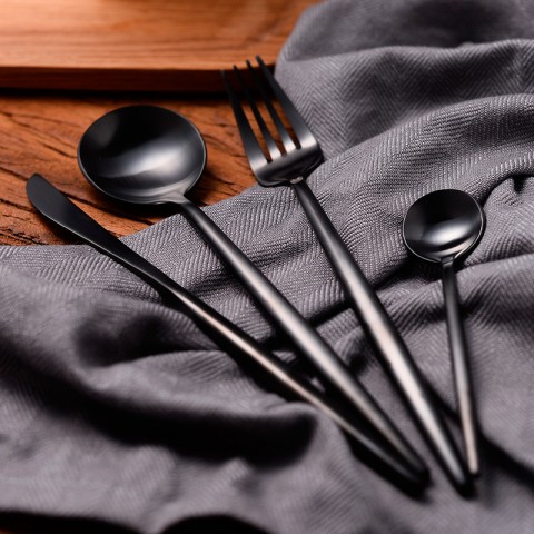 Набор столовых приборов Xiaomi Maison Maxx Stainless Steel Set, черный-2