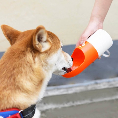 Дорожная поилка для животных Xiaomi Moestar Rocket Portable Pet Cup 310ml, оранжевая-2