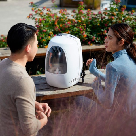 Рюкзак-переноска для кошек Xiaomi Moestar Cat Backpack 26L, белый-4