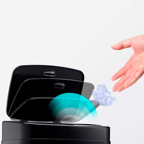 Умное мусорное ведро Xiaomi 12 литров, черное-1