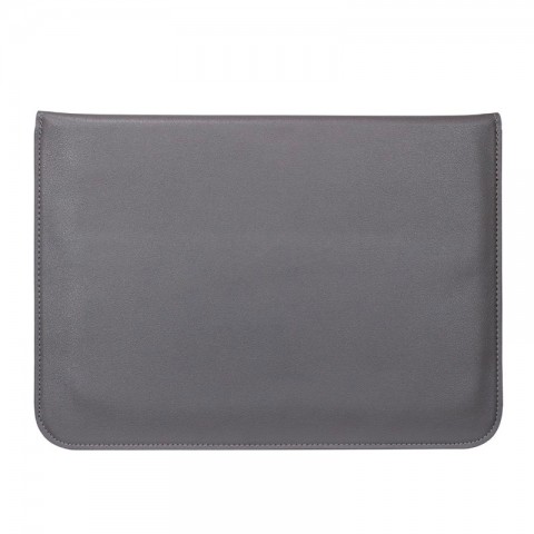 Чехол-конверт кожаный для ноутбука 13", серый-1