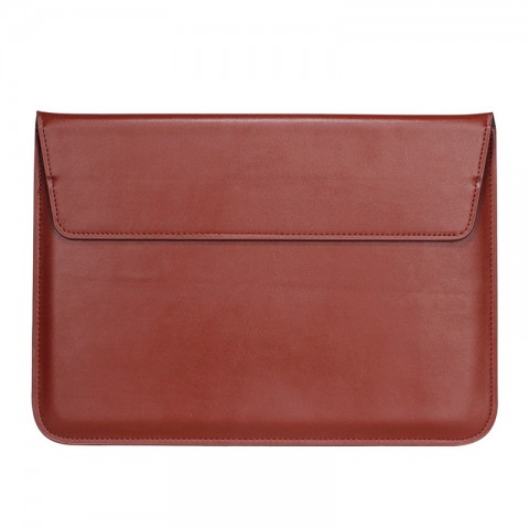 Чехол-конверт кожаный для ноутбука 13", коричневый